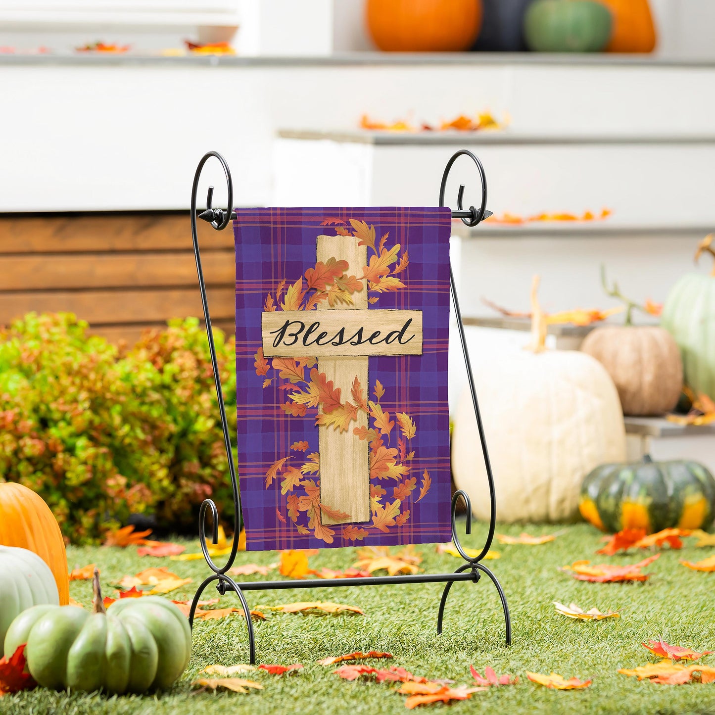 Blessed Cross Garden Flag