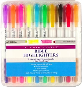 Bible-Safe No-Bleed Highlighter Set – 10 Colors